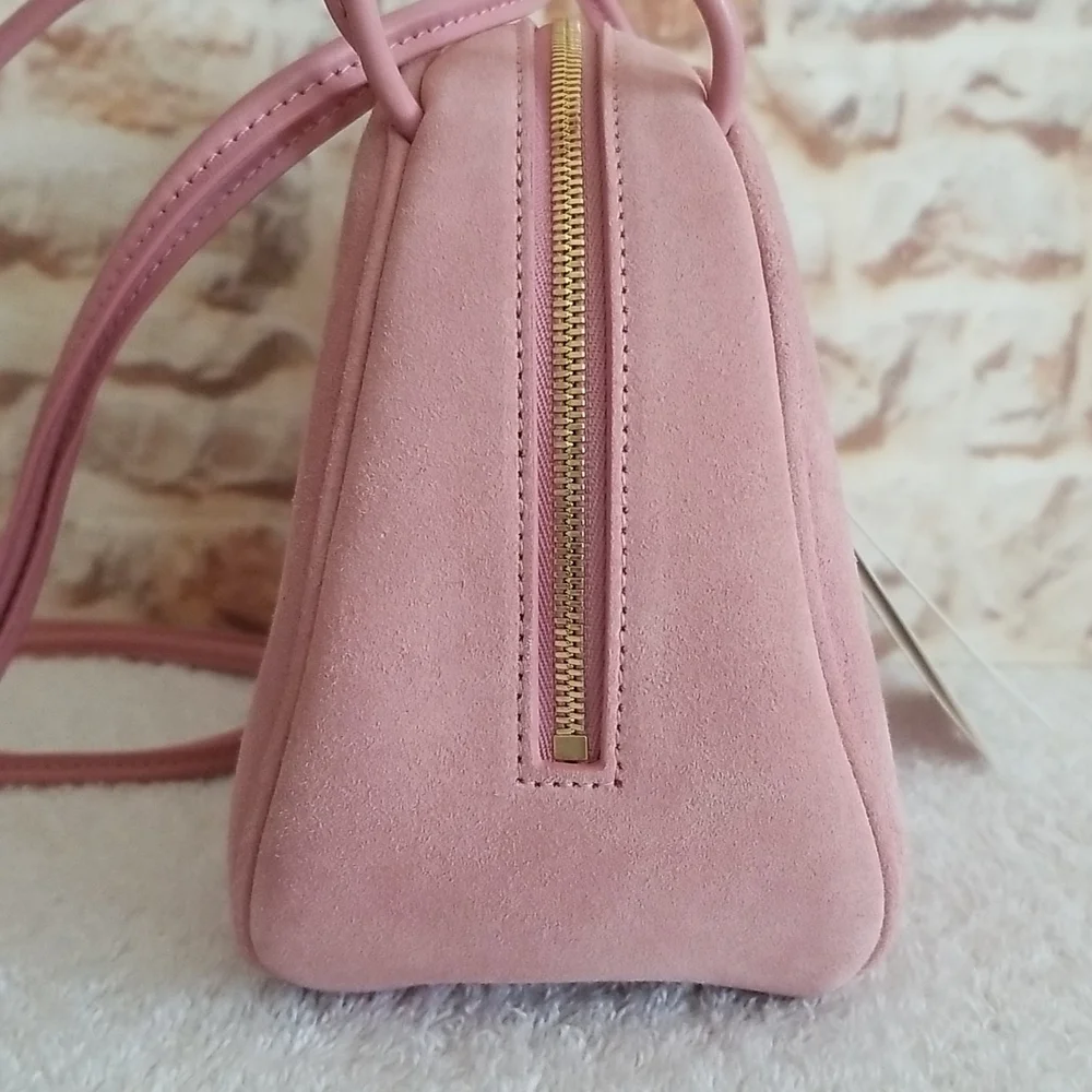 New Jil Sander Dome Medium Suede Crossbody Bag. - Picture 4 of 15